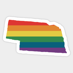 Nebraska State Rainbow Sticker
